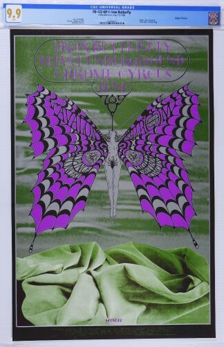 1968 FD-122 Iron Butterfly Velvet Underground Avalon Ballroom Poster CGC 9.9