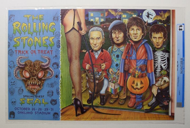 1994 BGP-100 The Rolling Stones Seal Oakland Stadium Halloween Shows Poster CGC 9.8