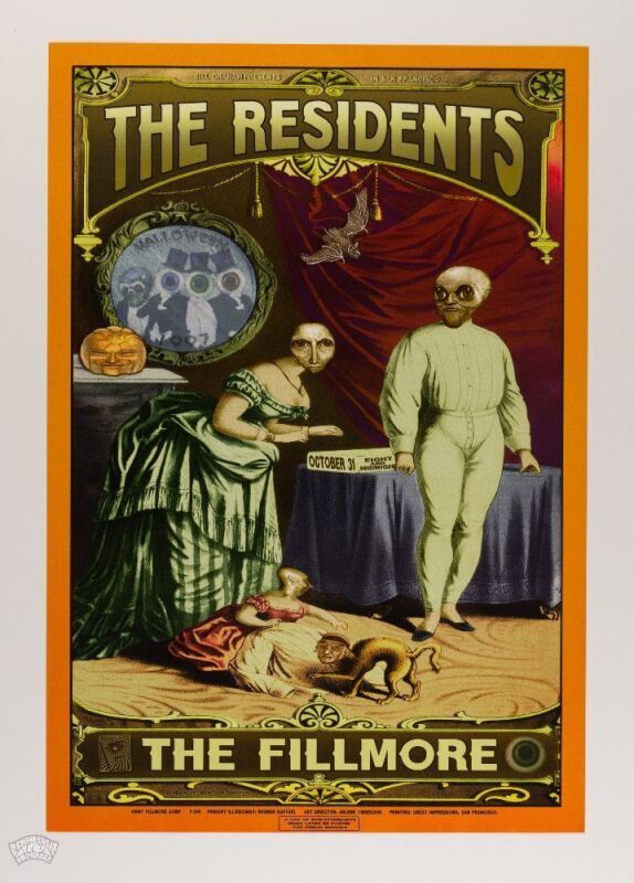 1997 NF-298 The Residents The Fillmore Poster Mint 91