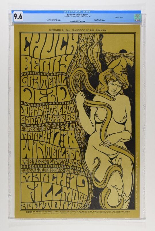 1967 BG-55 Grateful Dead Chuck Berry Fillmore Auditorium Poster CGC 9.6