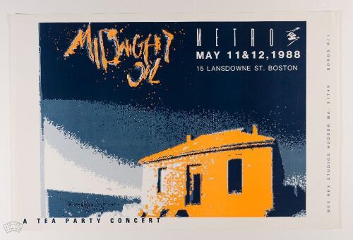 1988 Midnight Oil The Metro Boston Poster Near Mint 85