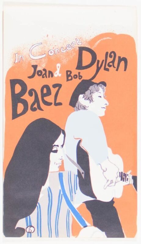 1965 AOR-1.101 Bob Dylan Joan Baez East Coast Tour Handbill Excellent 71