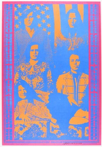 1967 NR-3 Big Brother & The Holding Company The Matrix RP3 Signed Moscoco Poster Mint 91