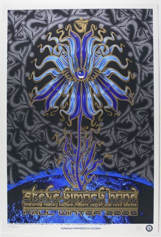 2005 Jeff Wood Steve Kimock Band Fall Winter Tour LE Signed Wood Poster Near Mint 87