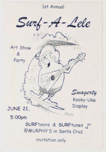 2003 Rick Griffin The 1st Annual Surf-A-Lele Art Show Santa Cruz Postcard Mint 91