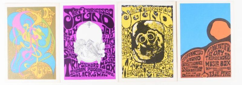 Lot of 4 Vintage San Francisco Sound Ballroom Seattle Postcards