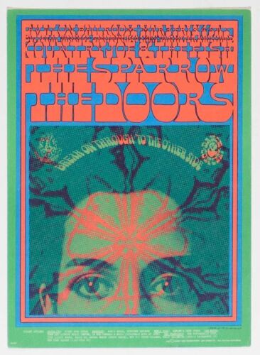 1967 FD-50 The Doors Avalon Ballroom Original Postcard With Ben Friedman Stamp on Reverse Near Mint 81