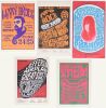 Lot of 5 Bill Graham Early Fillmore Popular Postcards With Ben Friedman Stamp on Reverse