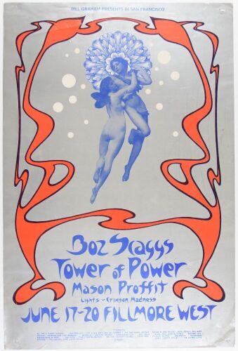 1971 BG-285 Boz Scaggs Fillmore West Poster Extra Fine 63