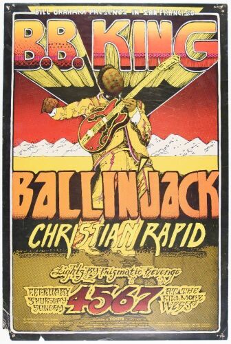 1971 BG-269 B.B. King Ballin' Jack Fillmore West Poster Extra Fine 61