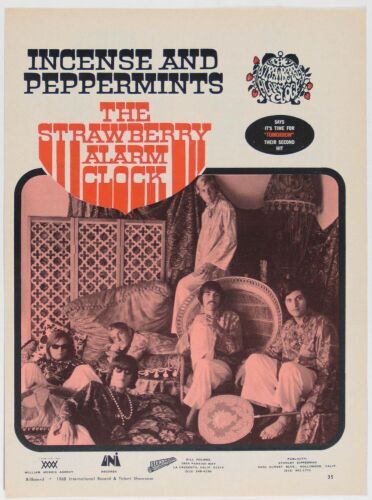 1968 Strawberry Alarm Clock Incense and Peppermints Promotional Flyer