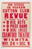 1950's The Cotton Club Revue The Crawford Theatre Wichita Cardboard Poster Extra Fine 61