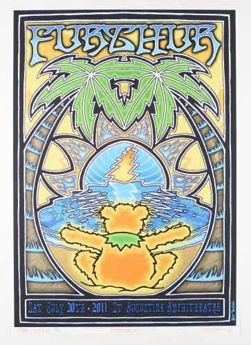 2011 Furthur St. Augustine Amphitheatre LE Poster Near Mint 85