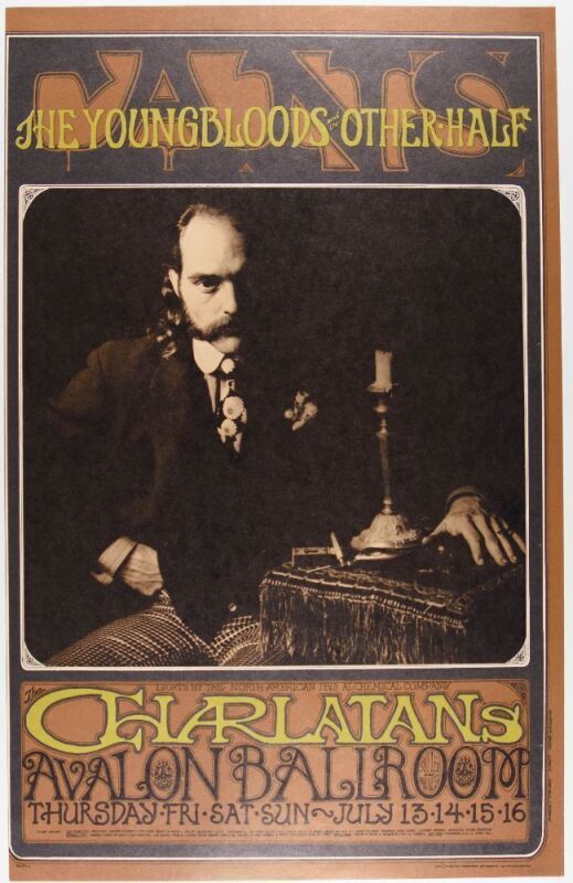 1967 FD-71 The Charlatans Avalon Ballroom Poster Near Mint 87