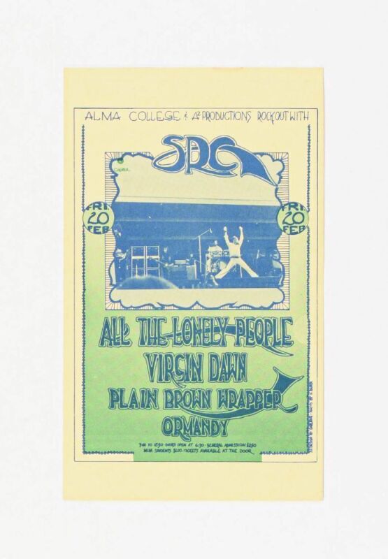 1970 SRC The Palladium Birmingham Michigan Handbill Near Mint 89