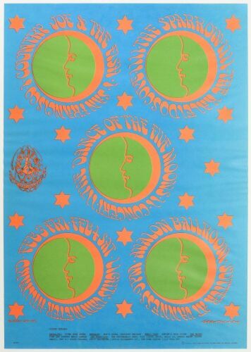 1967 FD-46 Country Joe & The Fish Sparrow Avalon Ballroom RP3 Poster Near Mint 80