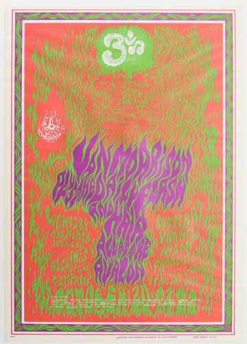 1967 FD-88 Van Morrison Avalon Ballroom Poster Near Mint 81