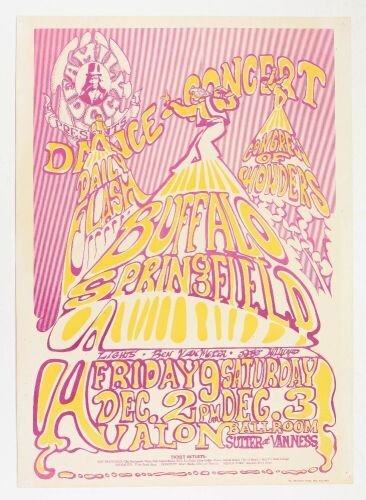 1966 FD-37 Buffalo Springfield Daily Flash Avalon Ballroom Poster Extra Fine 69