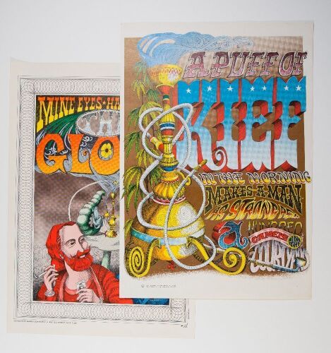 Collection of 2 Rick Griffin RP Headshop Posters Mint 93