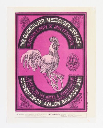 1966 FD-32 Quicksilver Messenger Service Avalon Ballroom Handbill Extra Fine 65