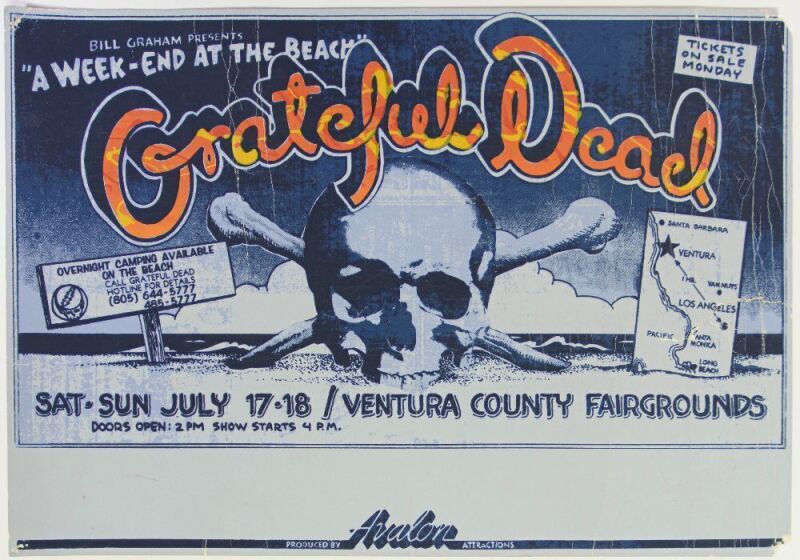 1982 Grateful Dead Ventura County Fairgrounds Poster Fine 59