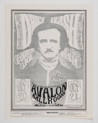 1966 FD-31 Daily Flash Country Joe Avalon Ballroom Handbill Near Mint 89