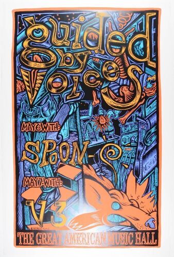 1996 PCL-112 Guided By Voices The Great American Music Hall LE Signed John Howard Poster Excellent 73