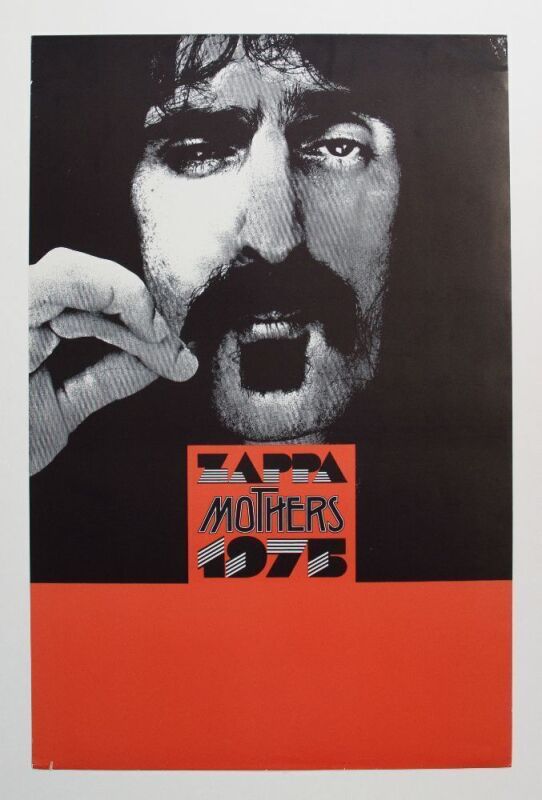 1975 Frank Zappa & The Mothers of Invention Tour Blank Poster Excellent 77