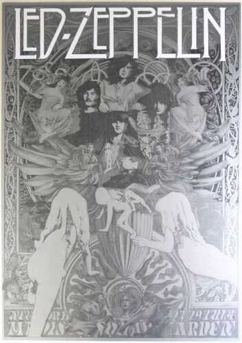 1973 Led Zeppelin Madison Square Garden Commemorative Merchandising Poster Mint 93