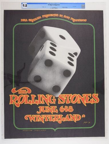 1972 BG-289 Rolling Stones Winterland RP2 Poster CGC 9.8