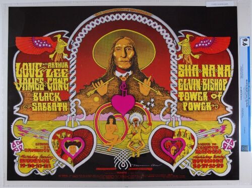 1970 BG-257 Black Sabbath Love James Gang Fillmore West Signed Orr Poster CGC 9.6