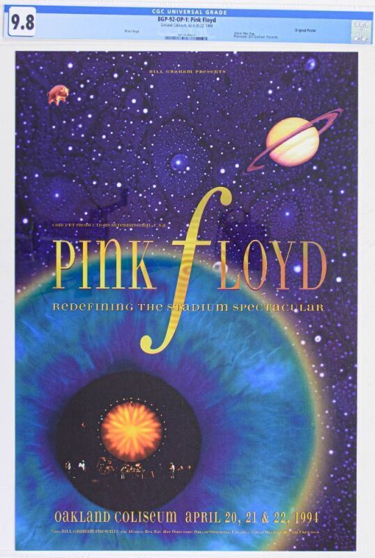 1994 BGP-92 Pink Floyd Oakland Coliseum Poster CGC 9.8