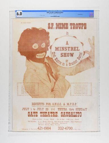 1965 AOR-2.32 The San Francisco Mime Troupe The Gate Theatre Sausalito Poster CGC 6.0