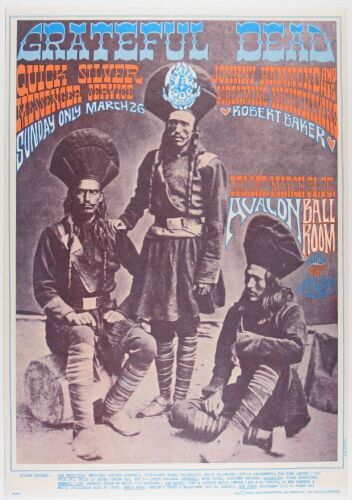 1967 FD-54 Grateful Dead Avalon Ballroom RP 2 Poster Near Mint 89