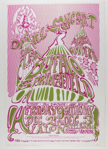 1966 FD-37 Buffalo Springfield Avalon Ballroom RP2 Poster Excellent 79