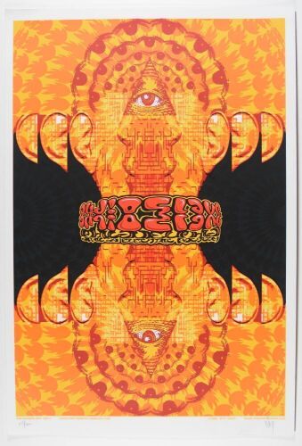 2005 Jeff Wood Audioslave The Electric Factory Philadelphia LE Signed Wood Poster Near Mint 85