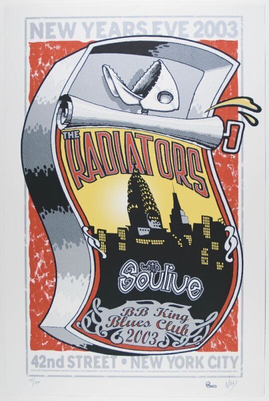 2003 Jeff Wood Ralph Walters The Radiators Soulive BB King's Blues Club New York LE Signed Wood & Walters Poster Near Mint 81