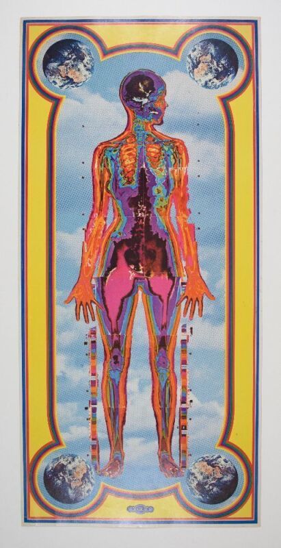 1970 Richard Taylor Female Body Rainbow Jam Poster Excellent 77