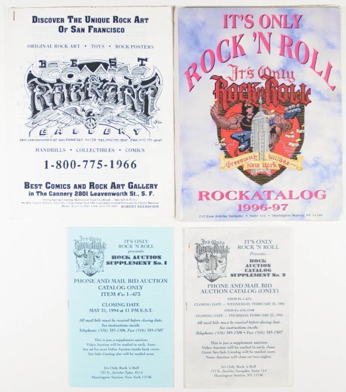 Lot of 4 Rick Griffin It's Only Rock 'N Roll Rockatalog Catalogs