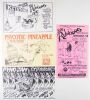 Lot of 4 John Seabury Psycotic Pineapple Vintage Punk Signed Seabury Large Flyers