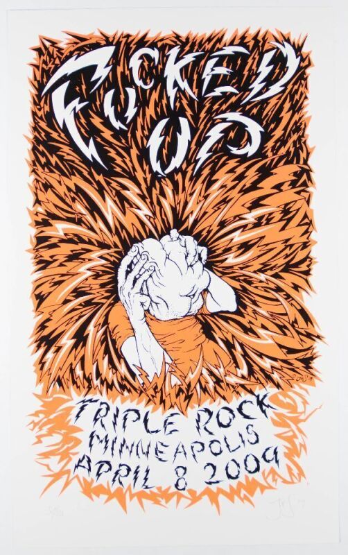 2009 John Seabury Fucked Up Triple Rock Minneapolis LE Signed Seabury Poster Mint 95