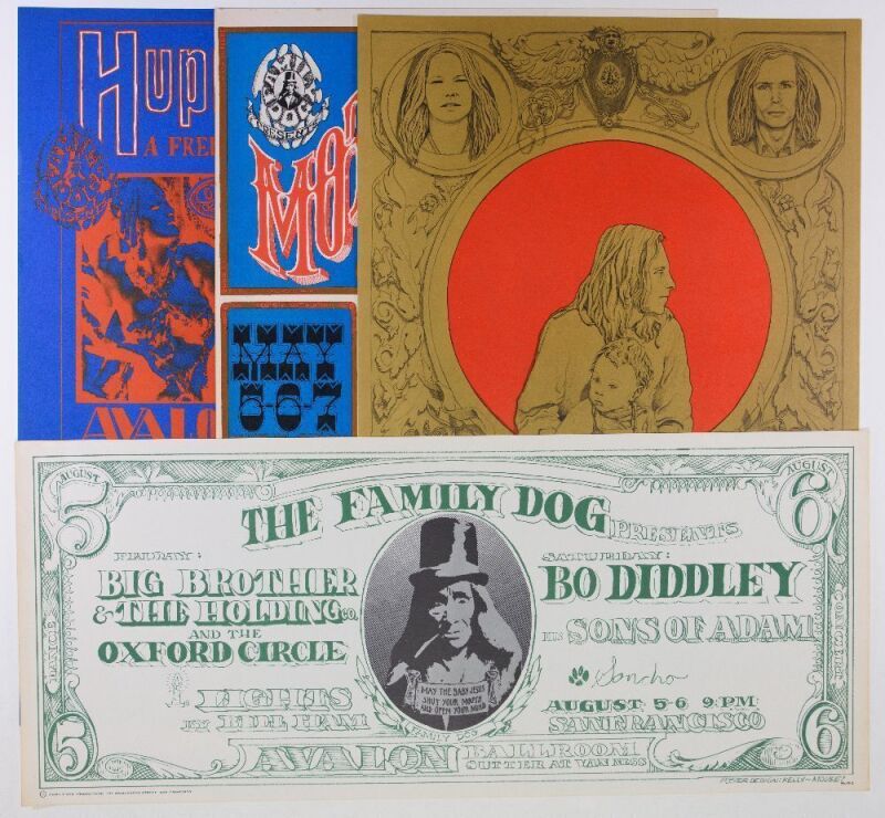 Lot of 4 Popular Family Dog Avalon Ballroom Posters