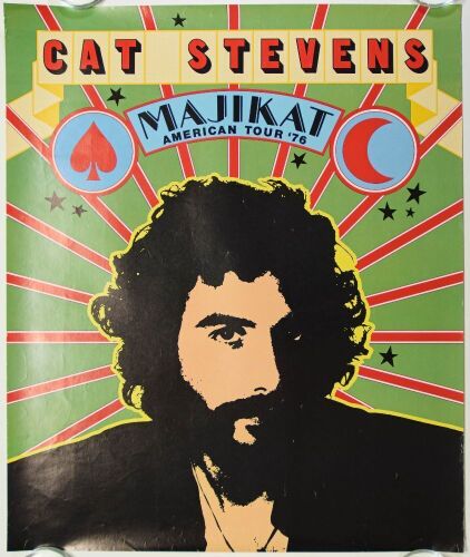 1976 Cat Stevens American Tour Poster Excellent 77