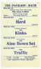 1968 The Kinks Traffic Bath Pavilion Handbill Excellent 73