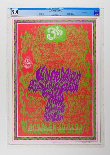 1967 FD-88 Van Morrison Avalon Ballroom Poster CGC 9.4