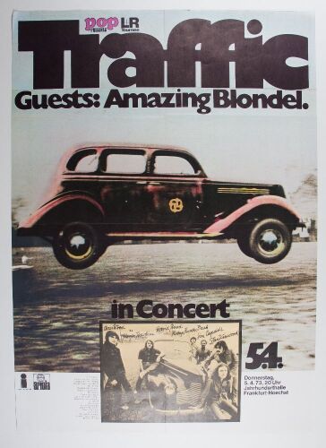 1973 Gunther Kieser Traffic Amazing Blondel Jahrhunderthalle Frankfurt Poster Excellent 73