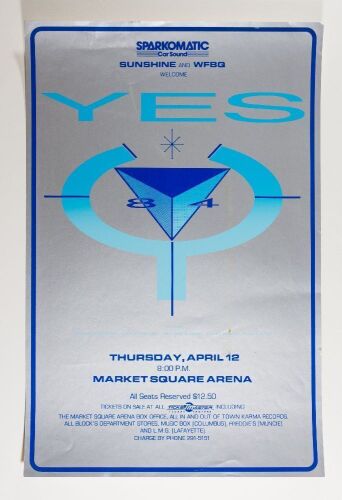 1984 Yes Market Square Arena Poster Extra Fine 69