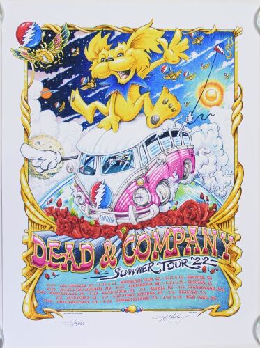 2022 AJ Masthay Dead & Company Summer Tour LE Signed Masthay Poster Near Mint 83