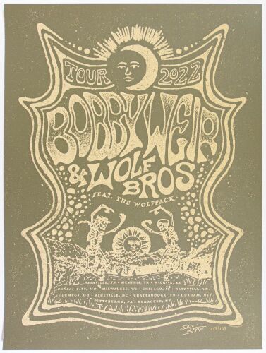 2022 Bobby Weir & Wolf Bros Tour LE Poster Mint 91