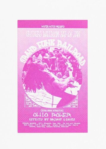 1970 Grand Funk Railroad The Upstairs Ballroom Handbill Mint 91